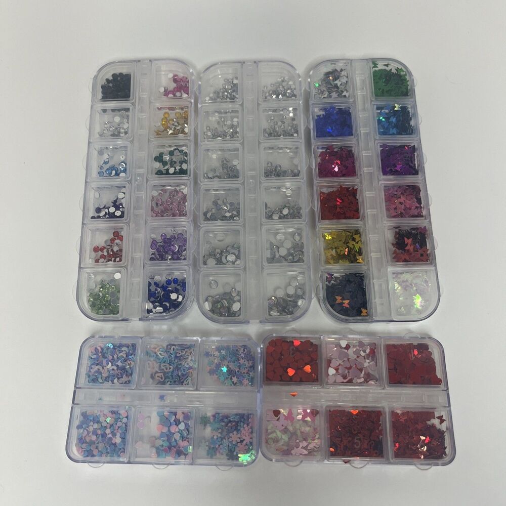 Nail Art Charms, Stickers & Sequins Set Multicolor Nail Supplies